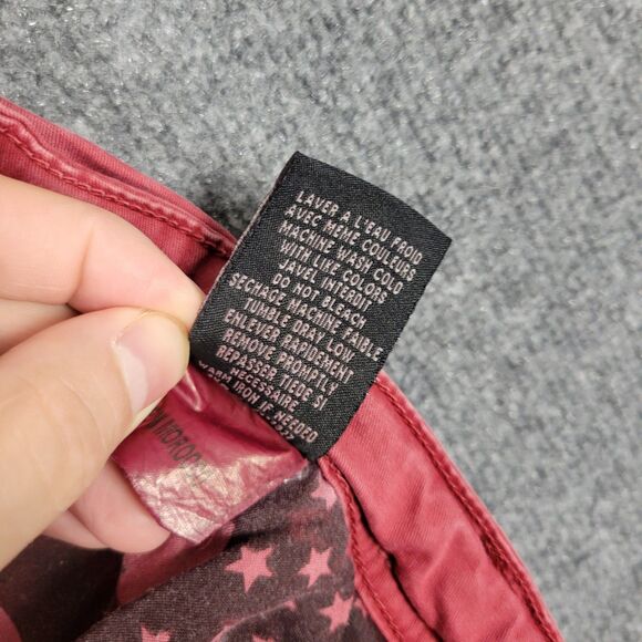 ROCKSTAR RSM201PFD Red Button Fly Straight Leg Mid Rise Denim Jeans SIZE 36 - Picture 11 of 14